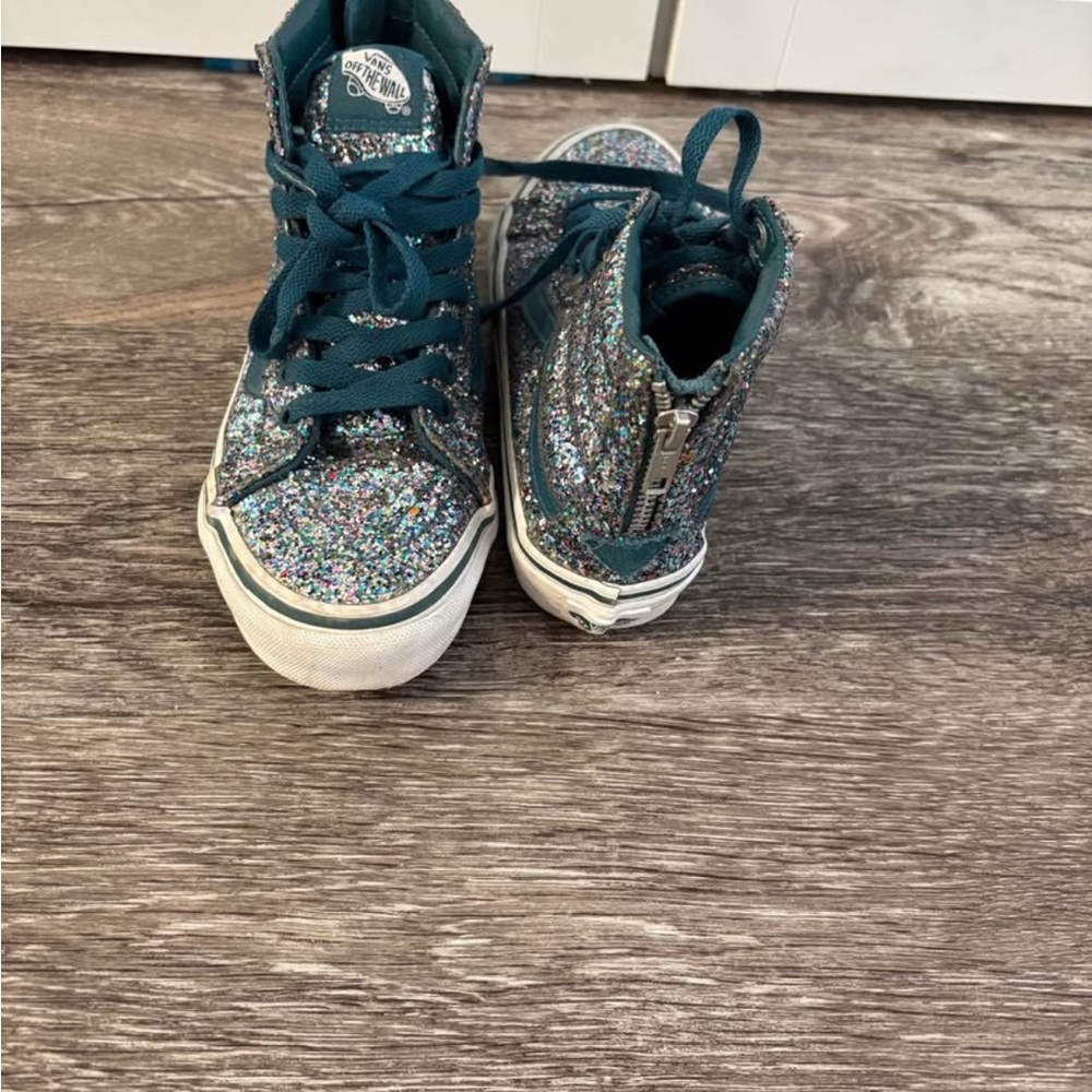 Vans Blue High-Top Sneakers with Distressed Look